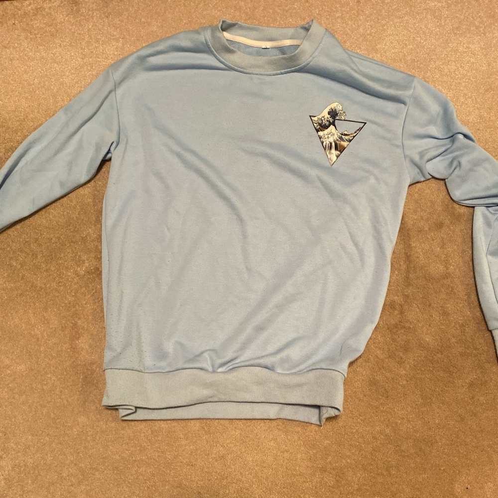 Men's Light Blue Crewneck Sweater